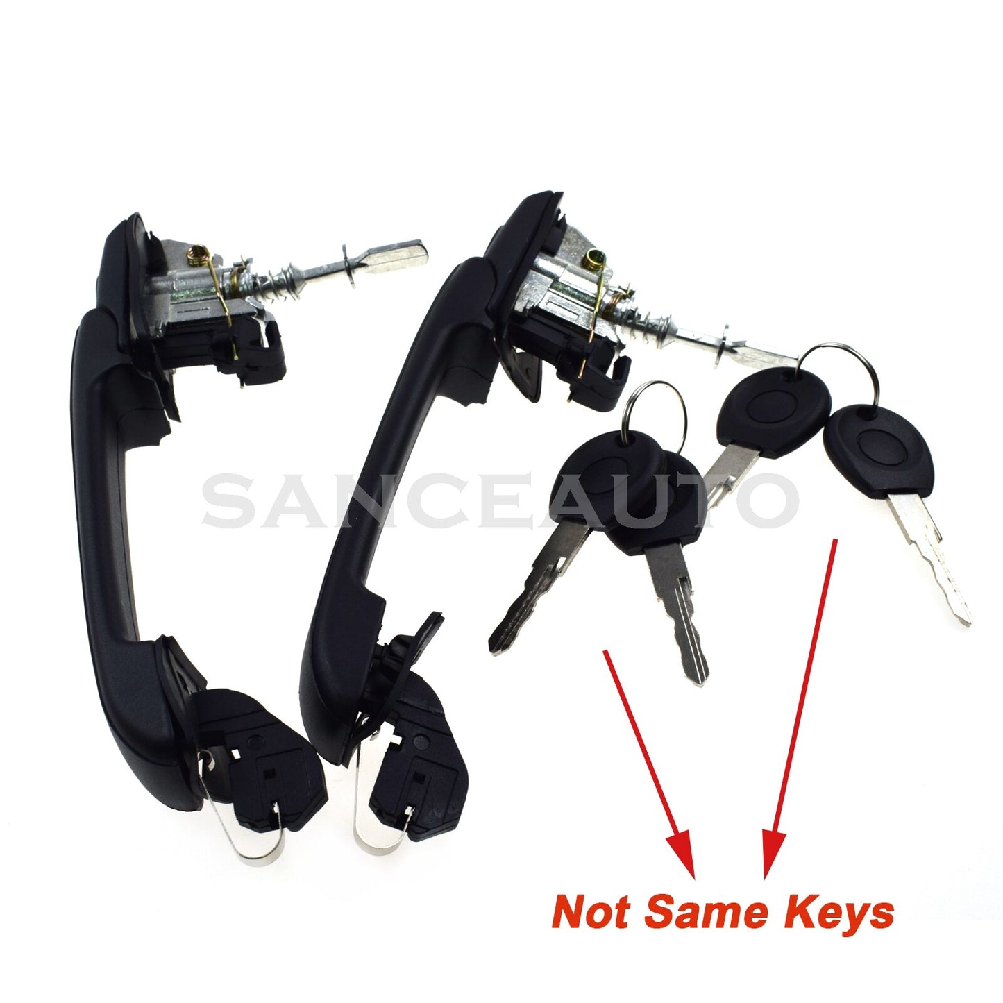 Pair for VW for Golf for Jetta Mk3 III VR6 Front Outer Door Handles W/ Keys 1H0837207 n