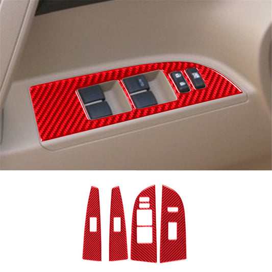 Red Carbon Fiber Passenger Side Armrest Box Cover Trim for Audi Q7 SQ7 2016-2019 v