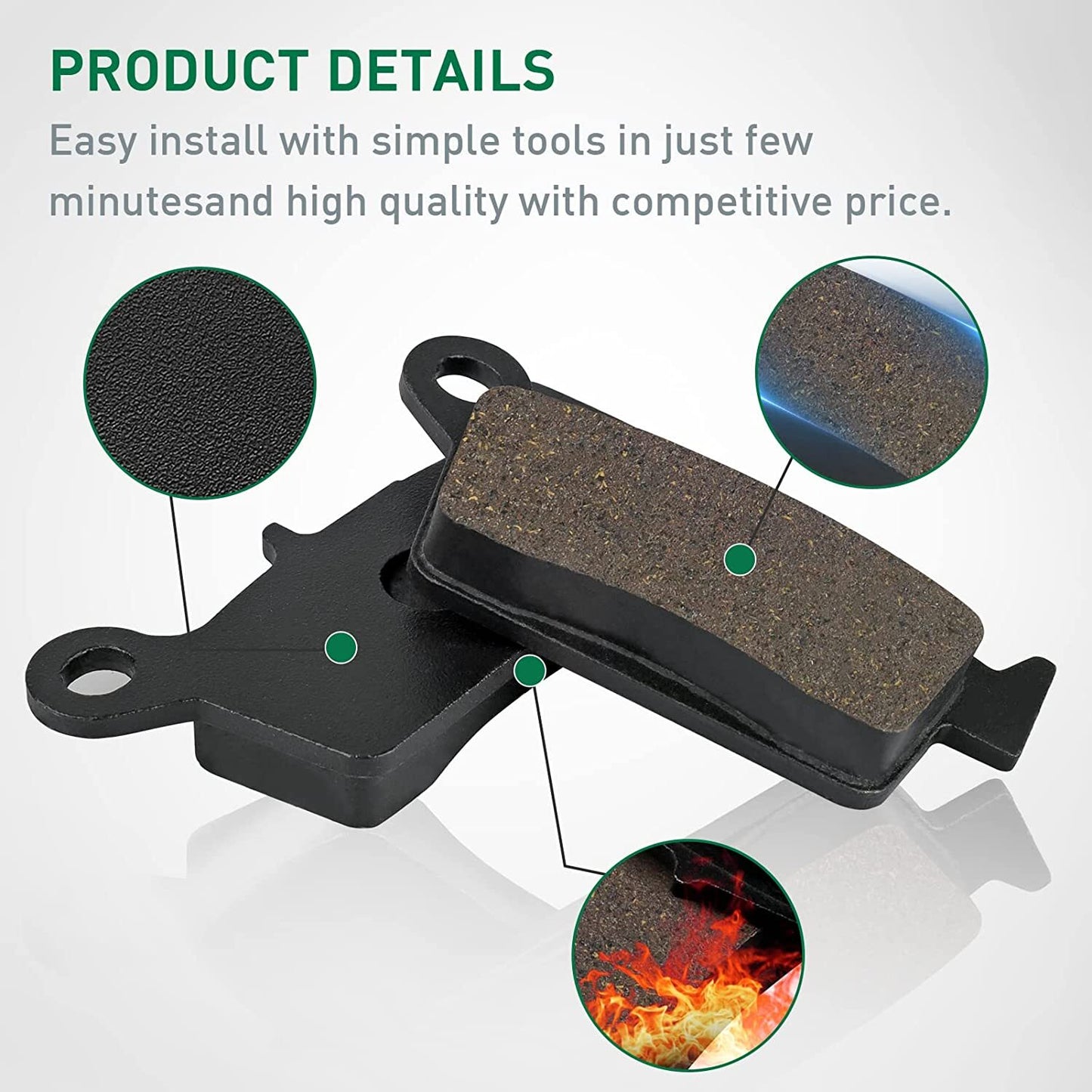 Brake Pads for DR-Z400 SM DRZ400SM DR-Z 400SM 2005-2009 for Suzuki DRZ400 DR-Z 400