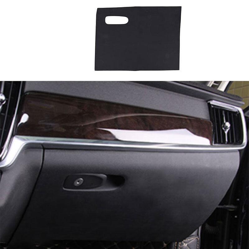 Black Leather for Co -pilot Anti-kick Decor Panel Pad for Volvo S90 2017-2022 1PCS