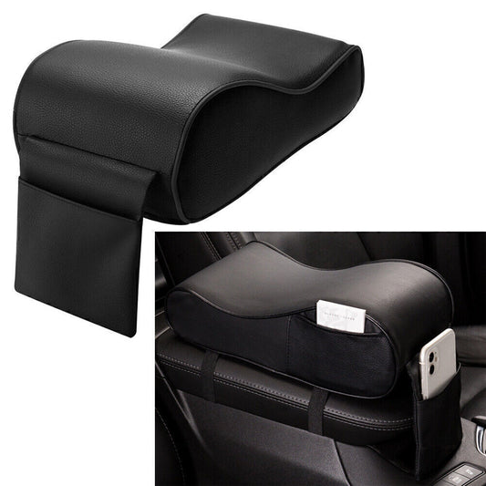 Black Universal Car SUV PU Memory Foam Console Armrest Box Cushion Pad Mat Set Q