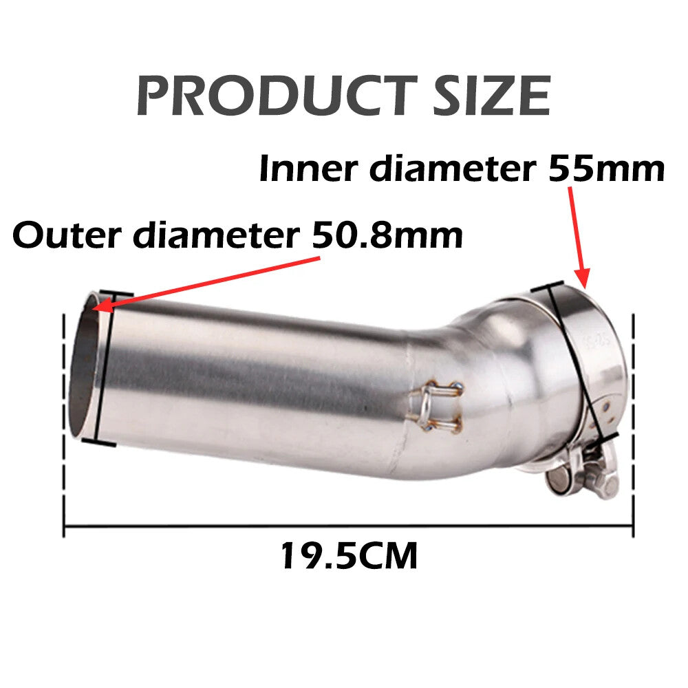 Motorcycle Exhaust Muffler Exhaust Middle Link Pipe for Kawasaki ZX10R 2008-2020