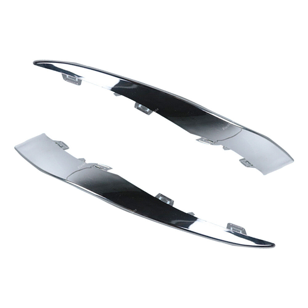 2Pcs Fit for Mercedes W205 C-Class 2019-2020 Chrome LHRH Front Bumper Moulding Trim