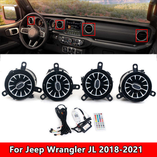 Brand New Style Front Air Vent Inlet Ambient Lamp for Jeep for Wrangler JL 2018-2021 v