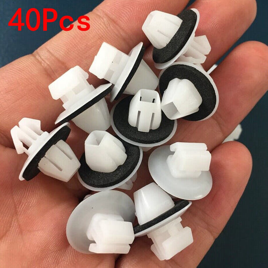 40 Pcs Rocker Panel Moulding Retainer Clips With Sealer for Toyota Rav-4 Previa