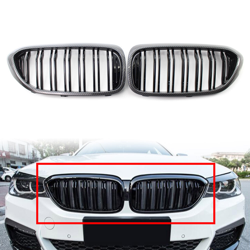 Carbon Fiber Front Grill Grille for BMW 5 Series G30 G31 G38 530i 540i 2017-2019