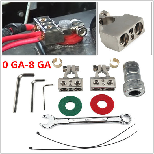 1 set of electrical appliance clamps 0ga-8ga con (front and rear battery clamps) n