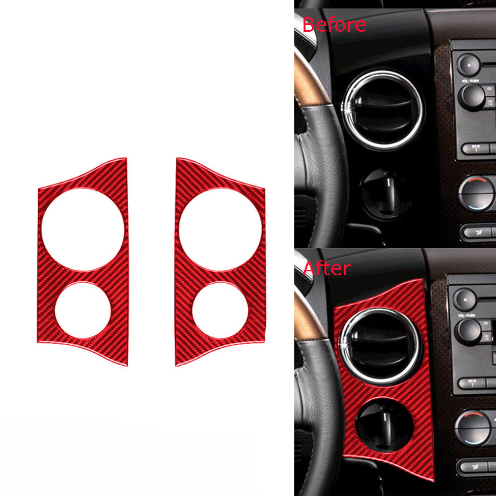 Red Carbon Fiber Passenger Dashboard Cover Trim Strip For Supra 2019-2022 v