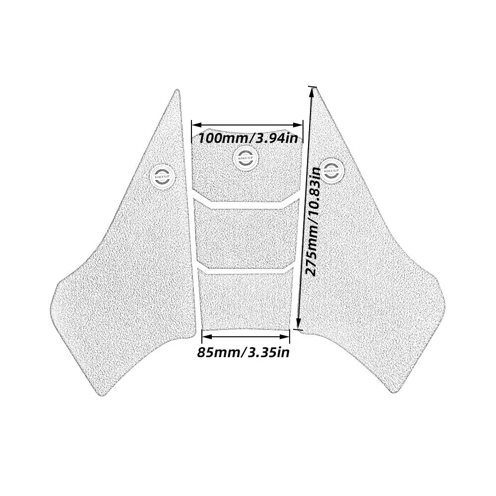 PVC Full Set Side Tank Pads Gas Knee Grip Pad Stickers For Benelli Leoncino 500