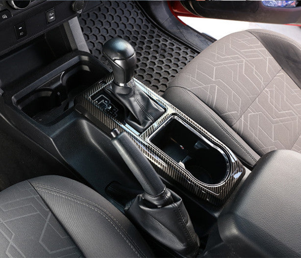 Carbon fiber console shift panel trim suitable for Toyota Tacoma 2016 - 2023