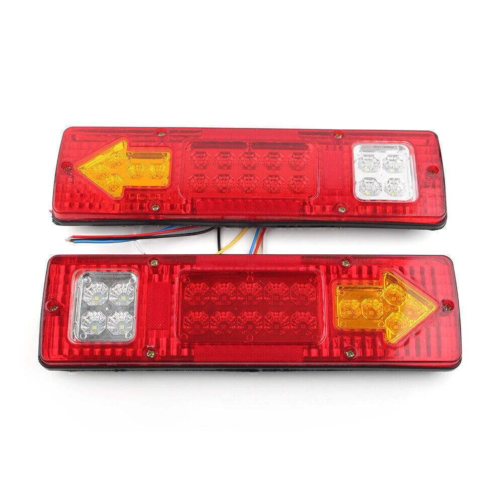For Trailer Truck Caravan Van RV 24V LED Rear Tail Lights Turn Signal Stop Lamp