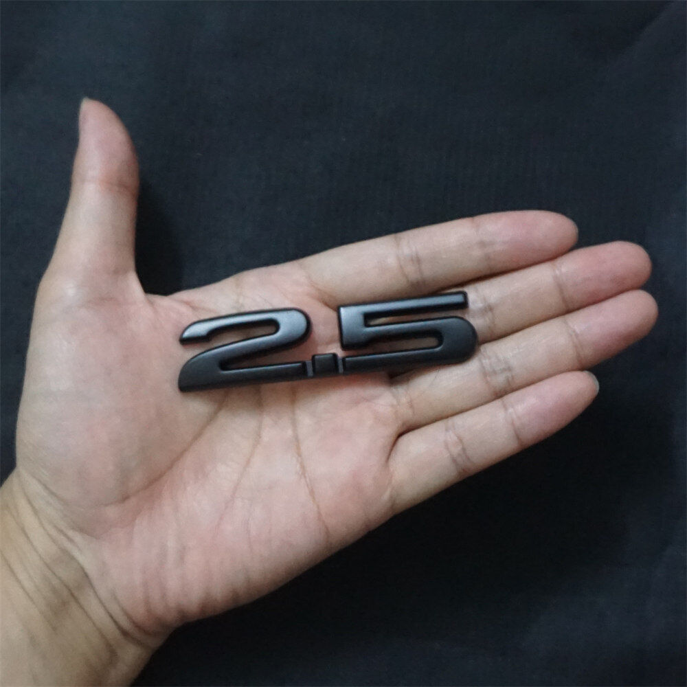 2x Black Matte 2.5 Metal Sticker Badge Emblem Decal AWD 3D Speed Car Coupe Motor