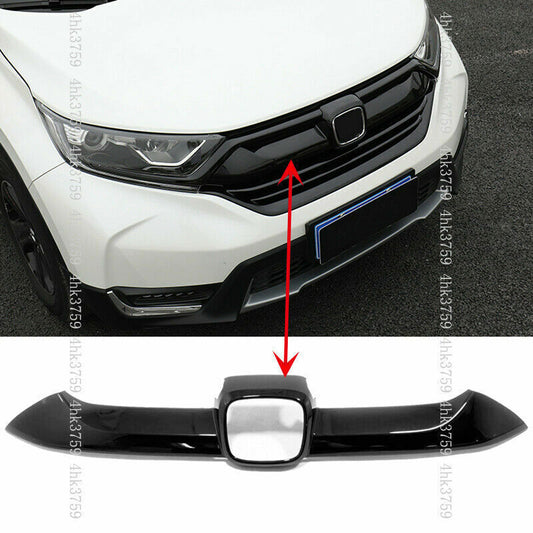 Glossy Black Front Grille Grilles Moulding Cover Trim for Honda CR-V 2017-2021