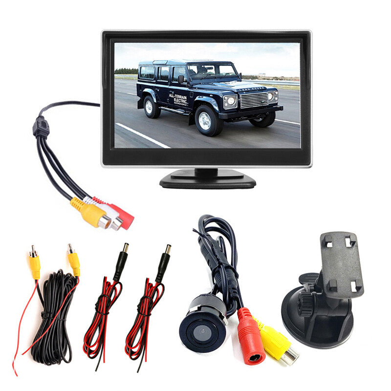 Rearview night vision camera for cars with 5 TFT LCD and wireless monitoring kit - n