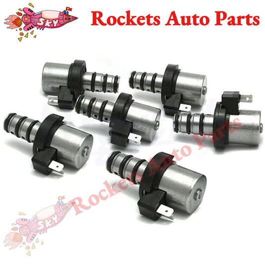 6Pcs F4A41 F4A42 F4A51 Transmission Shift Solenoid Kit Set for Mitsubishi 28303
