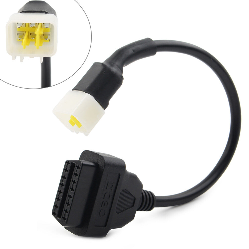 Fit For BENELLI Motorcycle OBD2 Diagnostic Cable Adapter 6 to 16 pin For Delphi Q
