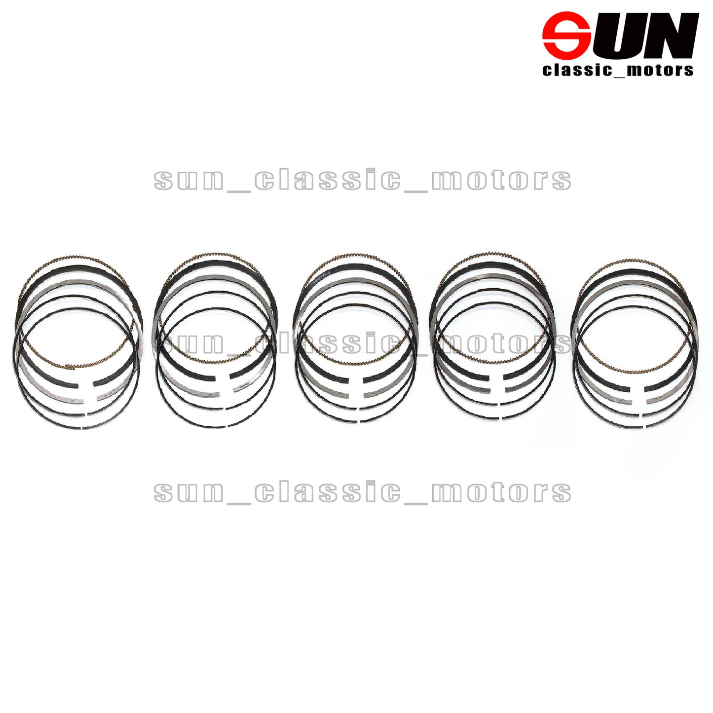 5x Piston Rings Set STD for VOLVO S60 V40 XC60 2.5T L5 B5254T12 B5254T14