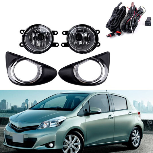 For 2012-2014 for Toyota Yaris 3/5Dr Hatchback / Vitz Fog Light Cover Fog Lamp Set
