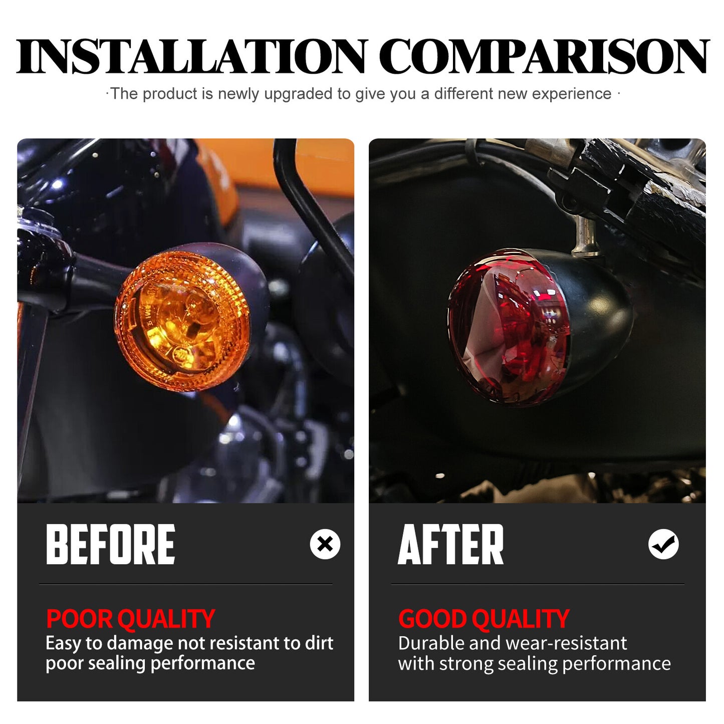 2x Turn Signal Light Red Lens Cover Fit for Harley Road Electra Glide Sportster Q