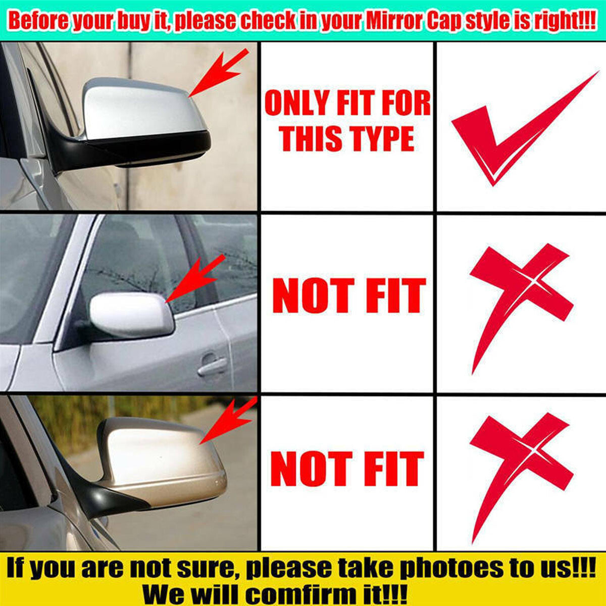 Carbon fiber mirror protective case, type M, suitable for BMW 5 Series, 6 Series, E60, F10, F11 (2008-2013).