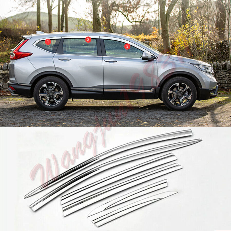 Chrome Trim Window Visor Vent Rain Sun Rain Deflectors for Honda CR-V 2020-2022