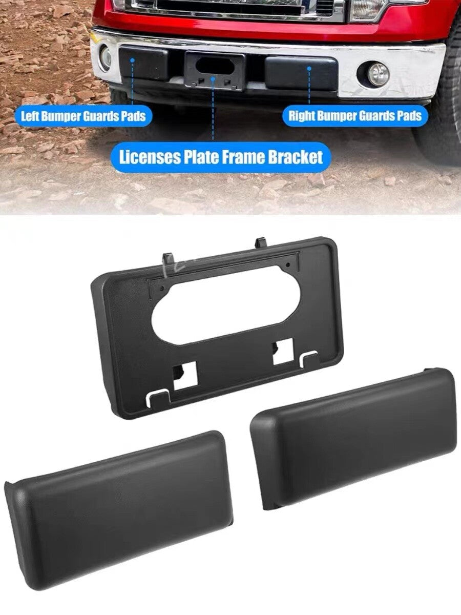 Front bumper guard insert cover license plate holder suitable for 09-14 F150- n