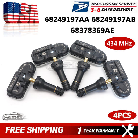 (4) TPMS 68249197AA For 2014-2018 for DODGE for RAM 1500 2500 3500 TIRE PRESSURE SENSOR