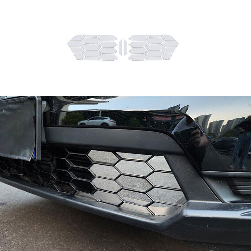for Honda CR-V CRV 2023-2024 Chrome Honeycomb Front Lower Mesh Grille Grill Trim