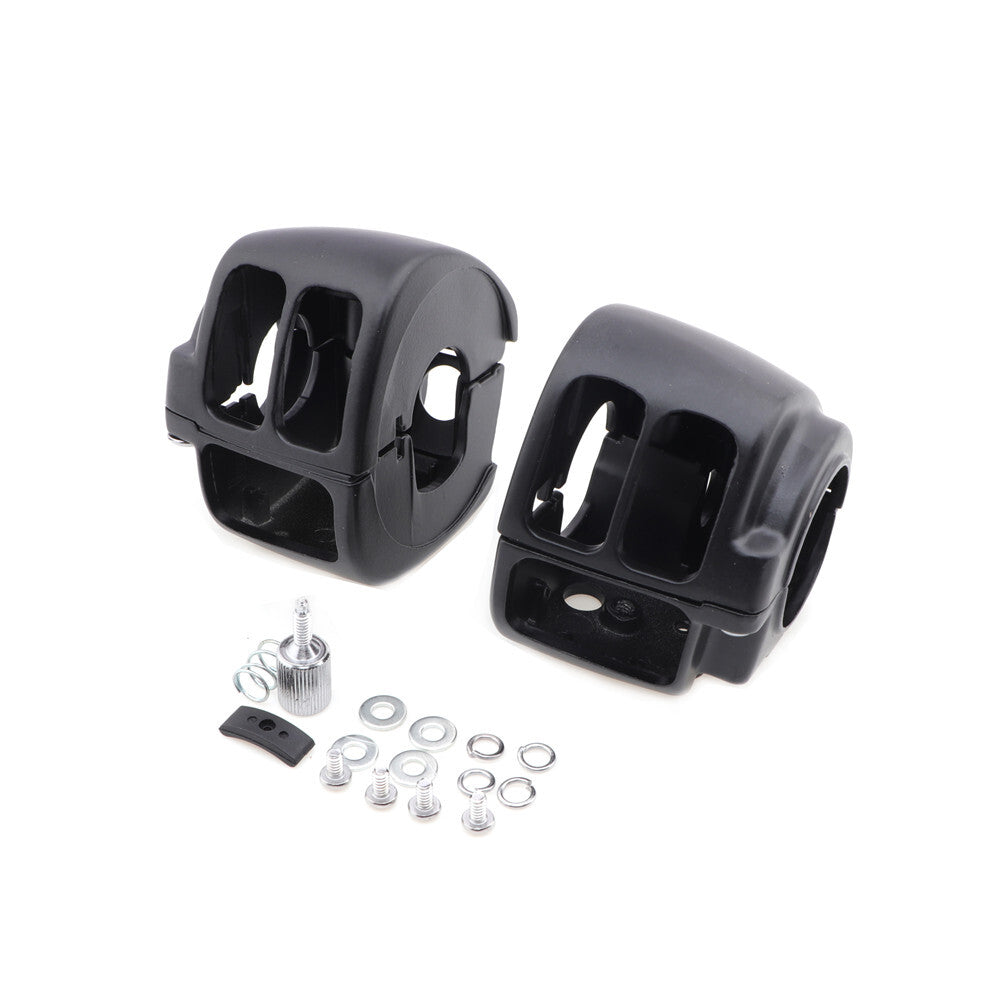 Black Switch Housing Cover Kit for Harley Sportster 1200 Dyna Softail Touring Q