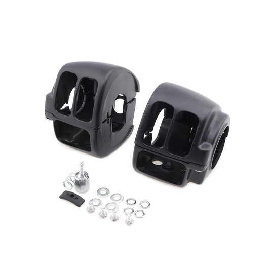 Black Switch Housing Cover Kit for Harley Sportster 1200 Dyna Softail Touring Q