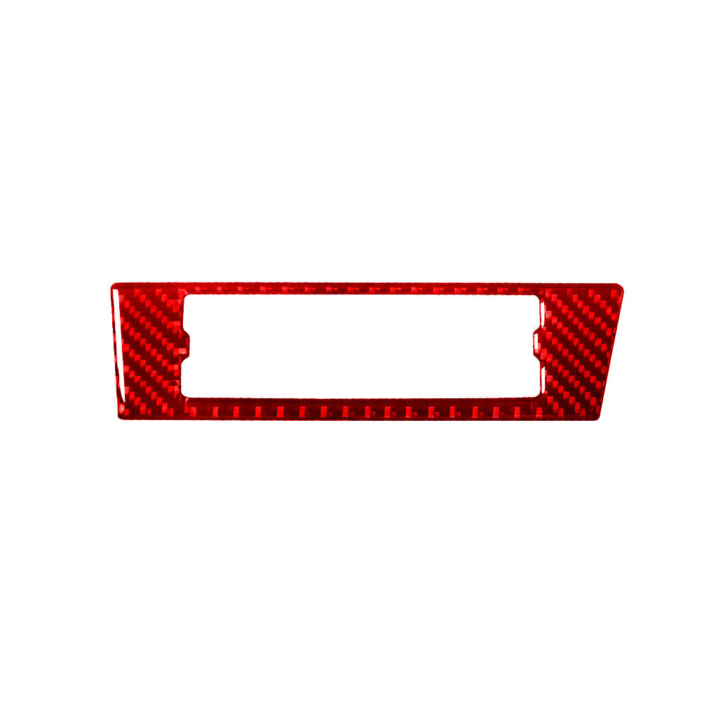 Red Carbon Fiber Center Storage Up Frame Trim for Volkswagen for Tiguan 2013-2017