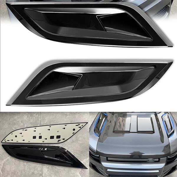 2020-23 Glossy Black for Land Rover for Defender Engine Hood Air Outlet Vent Cover
