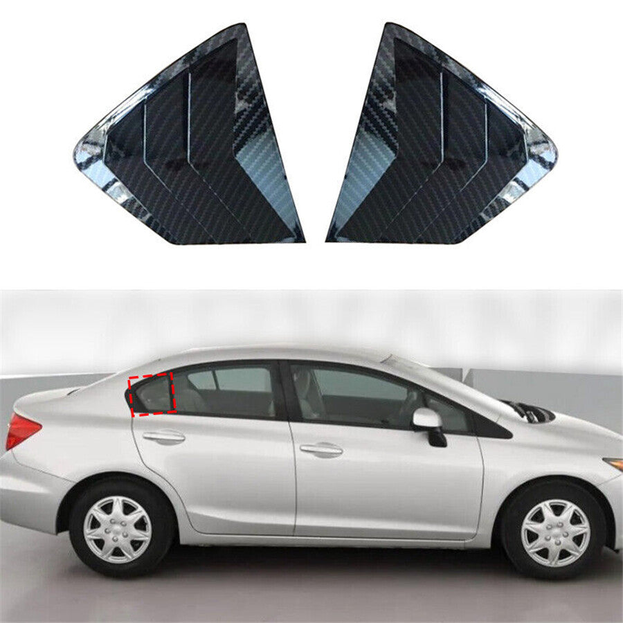 2PCS Car Side Quarter Window Vent Louver Shutter Cover for HONDA for Civic 2012-2015