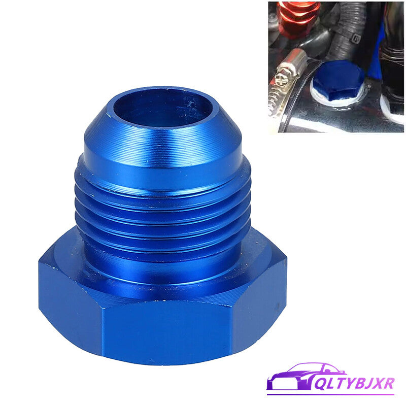 8AN Male Flare Bolt Blanking Plug End Cap Lock Nut Fitting Adapter Hex Blue AN8