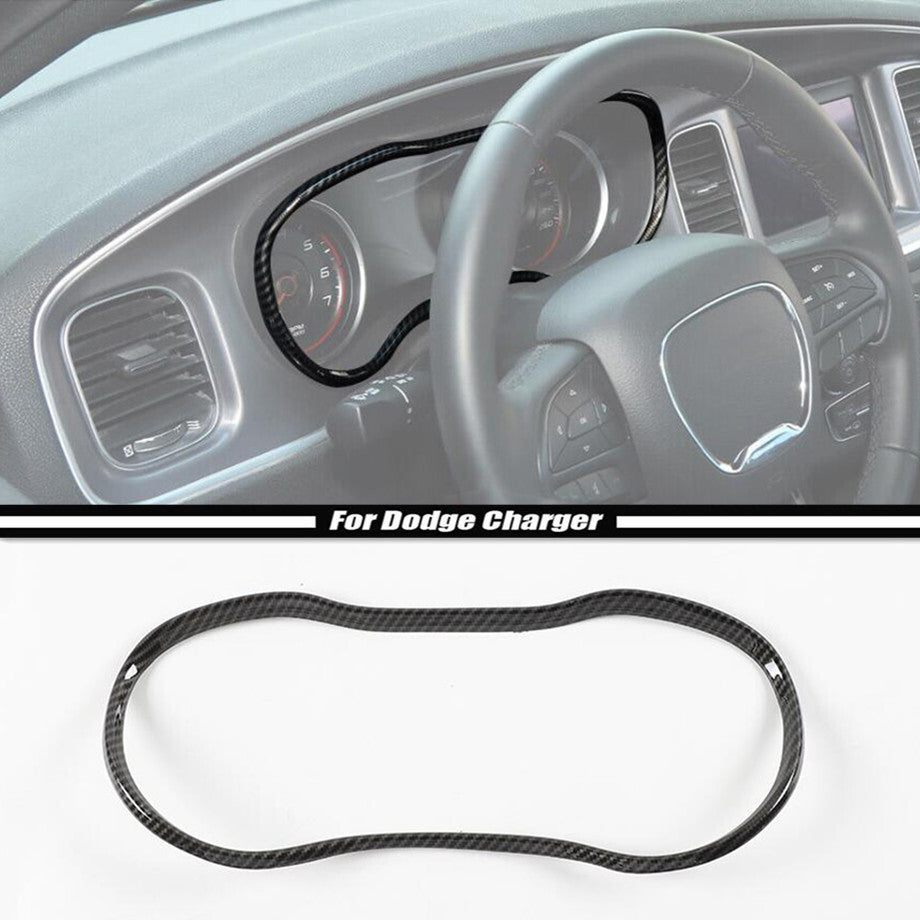 Fit For 2015-2023 for Dodge Charger Carbon Center Console Dashboard Dash Cover Trim v
