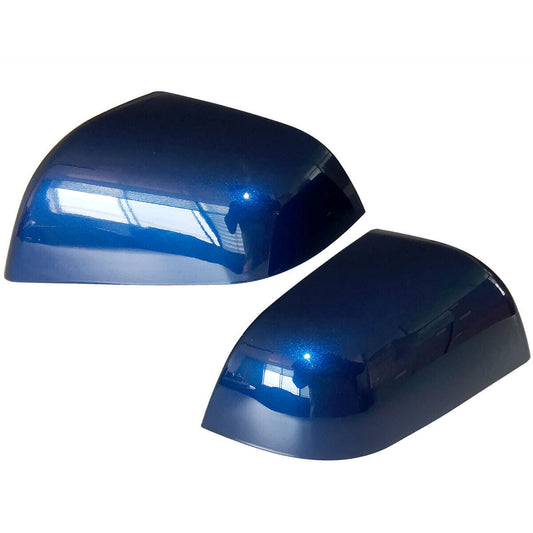 Pair Door Exterior Mirror Blue Cover Skull Cap Fit For 2017-2019 for Tesla Model 3