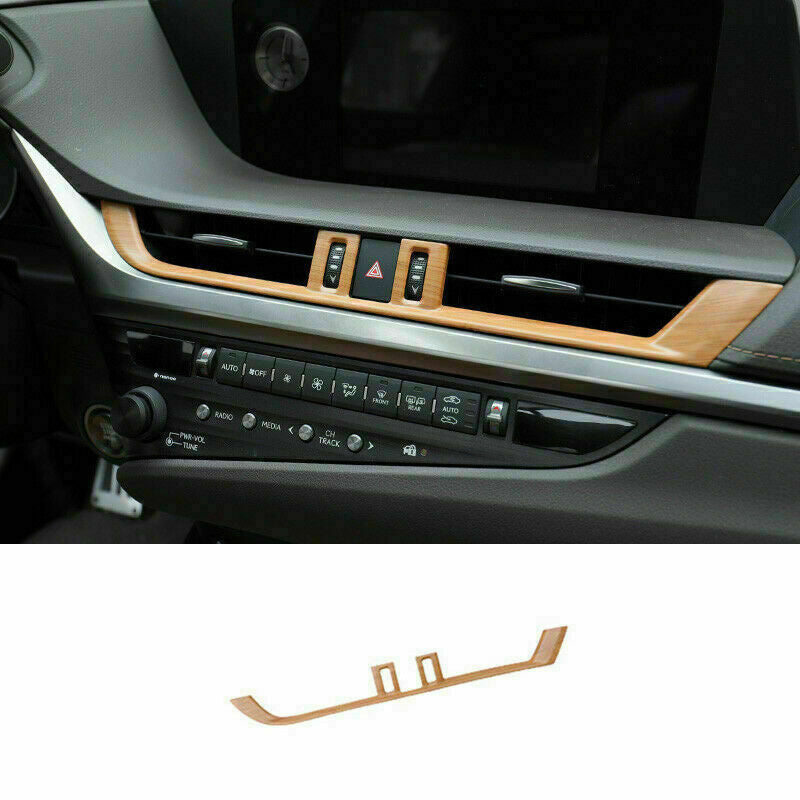 for Lexus ES350/300H 2019-2022 Wood Grain ABS Console Air Vent Outlet Frame Trim
