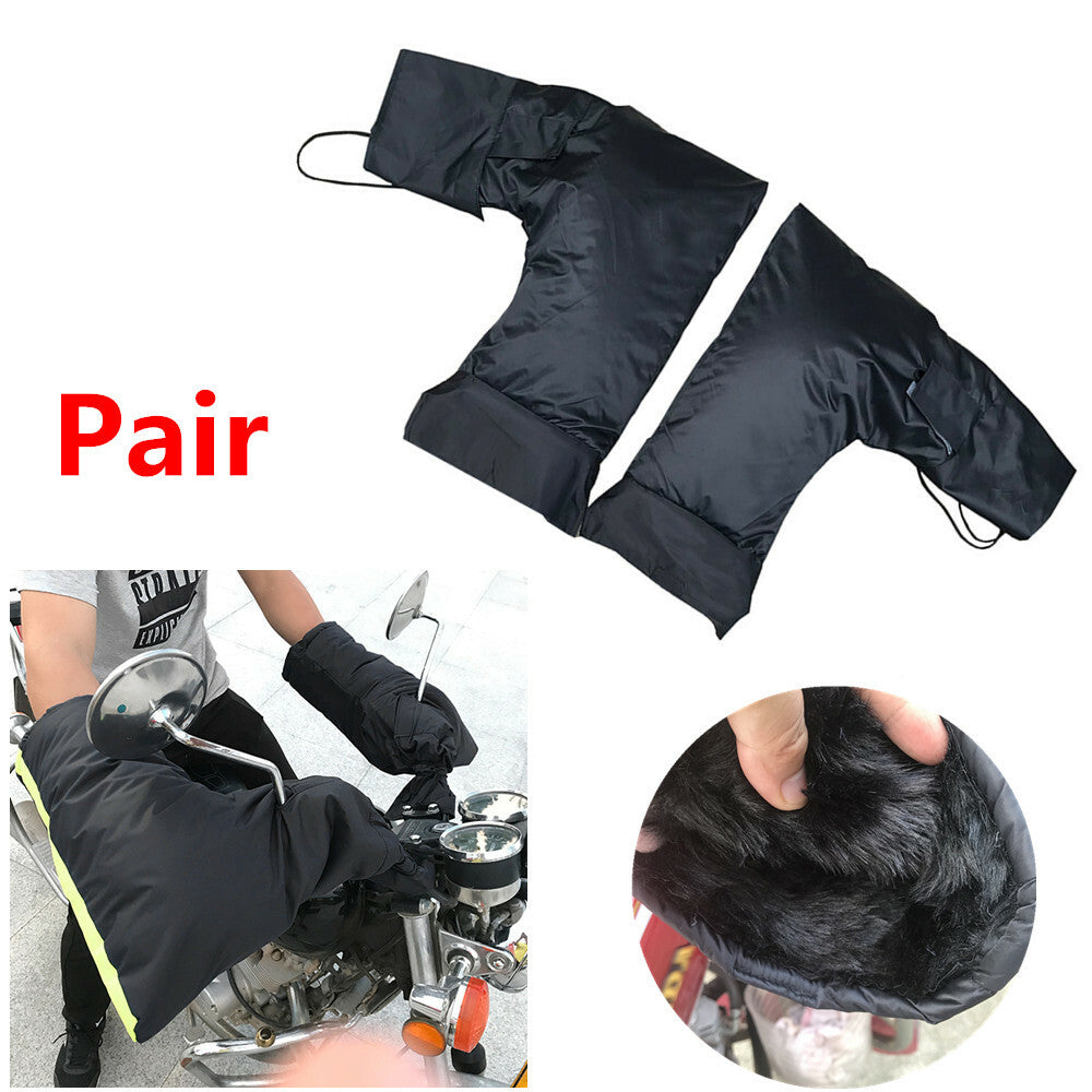 Motorcycle all-terrain vehicle gloves, gloves, gloves, bicycle winter warm gloves, black - n