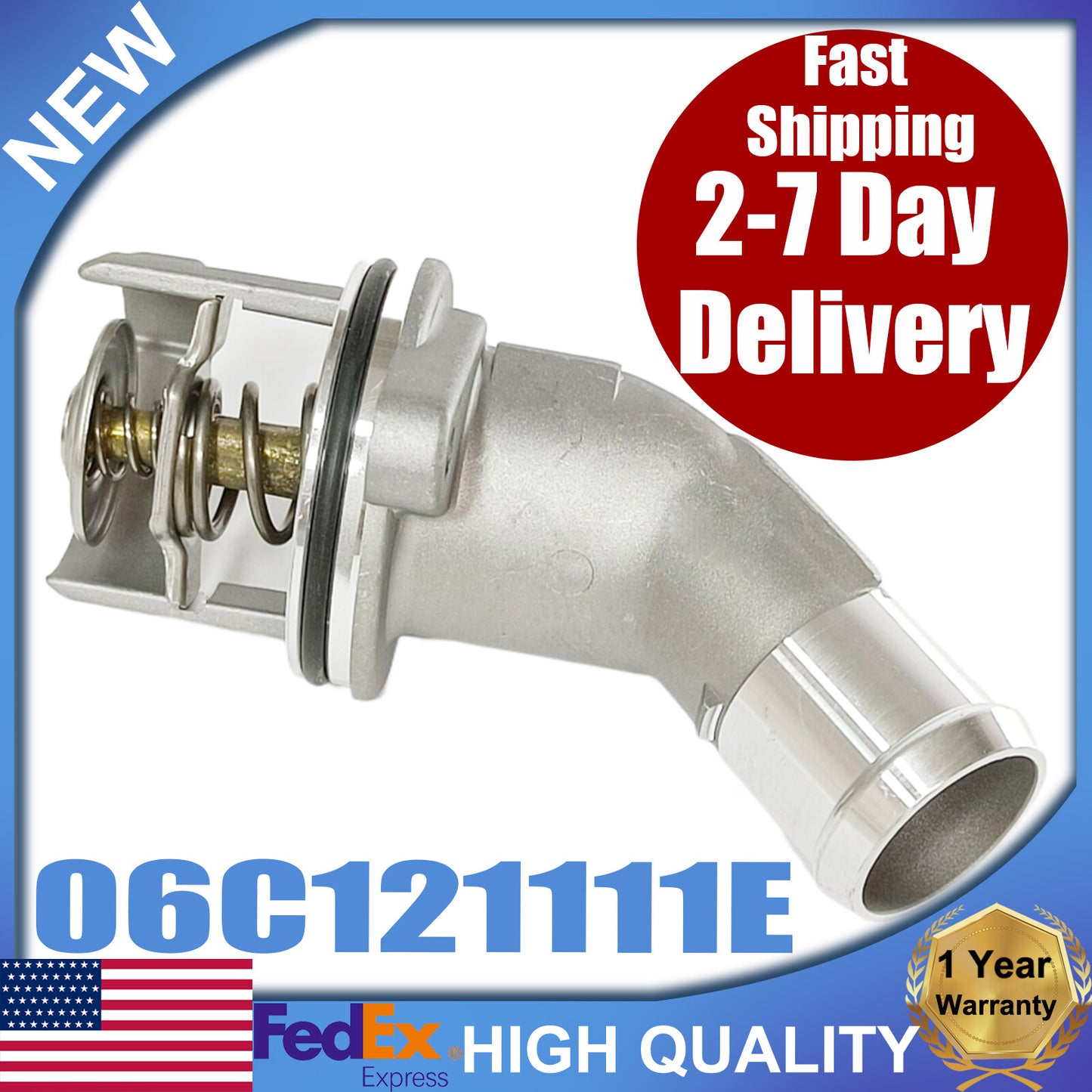 Engine coolant thermostat housing for Audi A4 S4 A6 for A8 #06C121111E #06C1211D- n