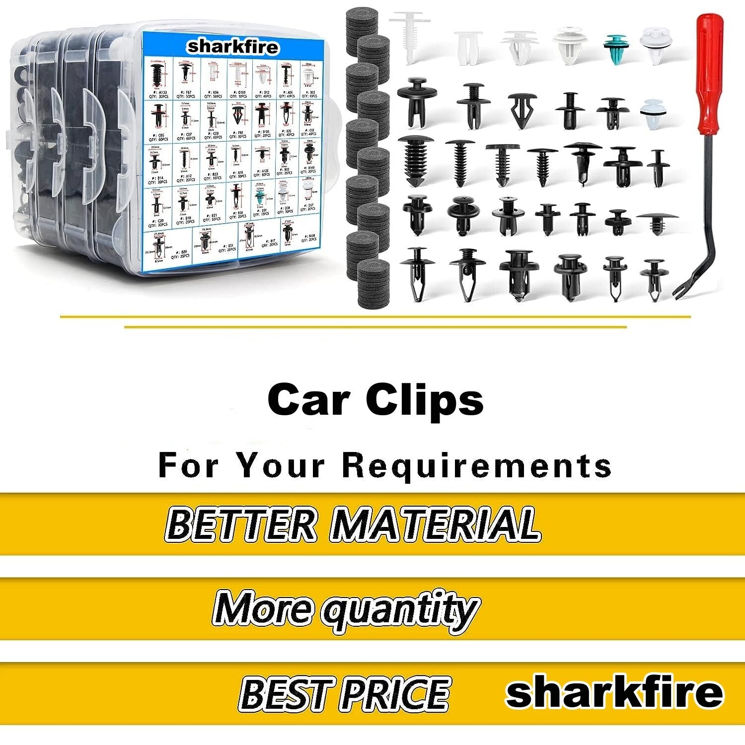 1300 Car Plastic Fixture Clips and Car Body Panel Tool Clips for GM for Toyota