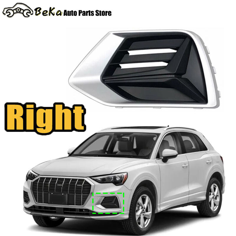 1 piece for Audi Q3 2019 2020 - 2022 ABS right front bumper grille fog light cover