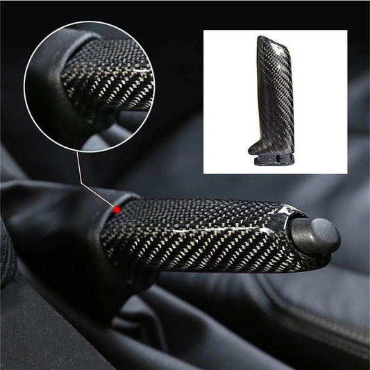 1x Real Carbon Fiber Handbrake Brake Handle Cover Trim for BMW E46 M6 M3 Z4 328i Q