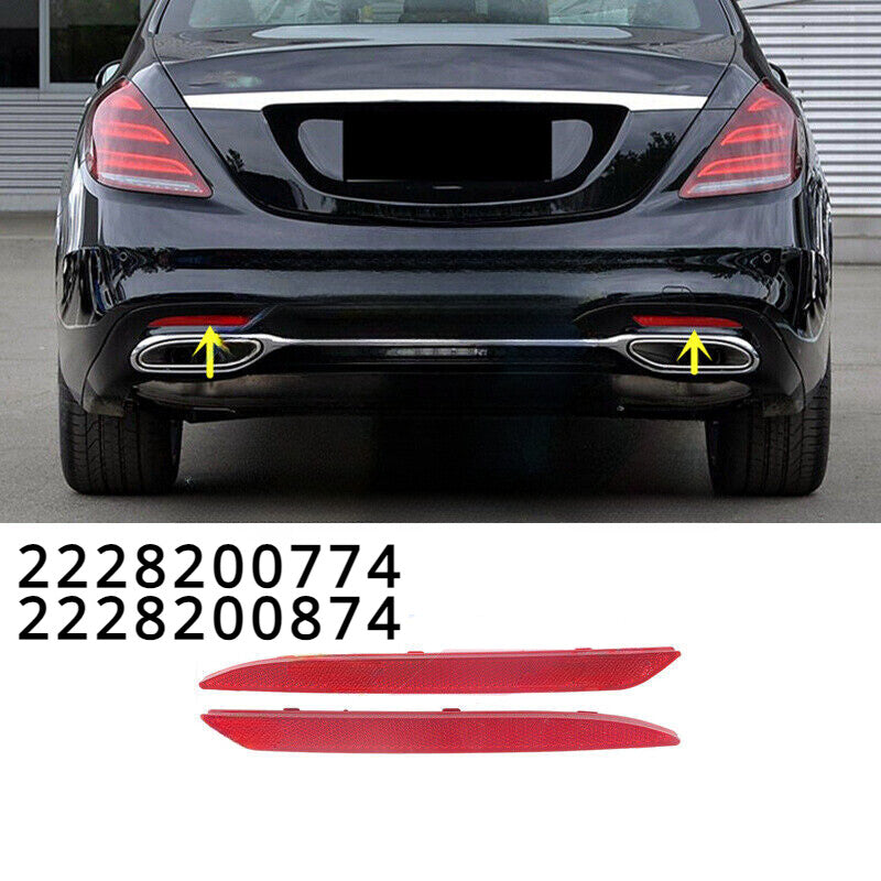 1. Dual rear bumper brake reflectors for Mercedes W222 W166 X166 GLE GLS S-Class. n