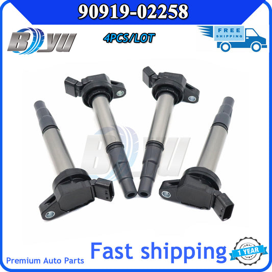 4-piece 90919-02258 Ignition Coil Bundle for Corolla , for Lexus CT200h, for Scion xD 1.8L v