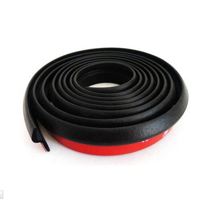 Black 4M Z-Shape Autos Car Door Seal Sealing Weather Strip Decal Waterproof Pad