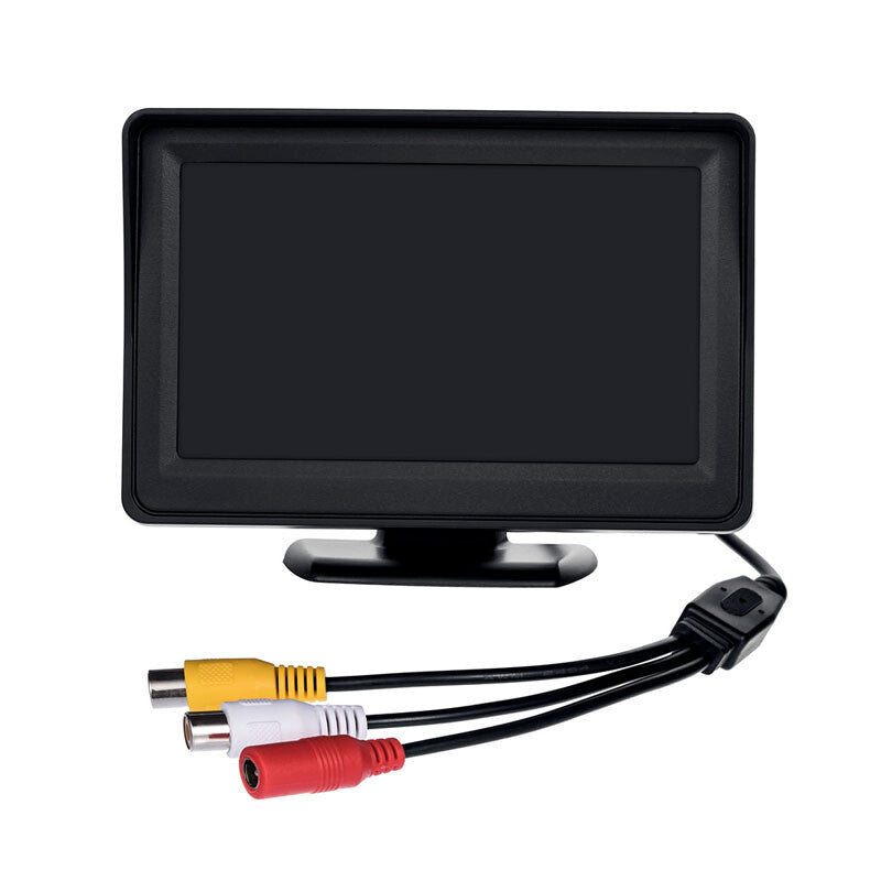 4.3-inch in-vehicle LCD screen, rearview monitor with reverse-facing camera and 1080P night vision backup camera. n