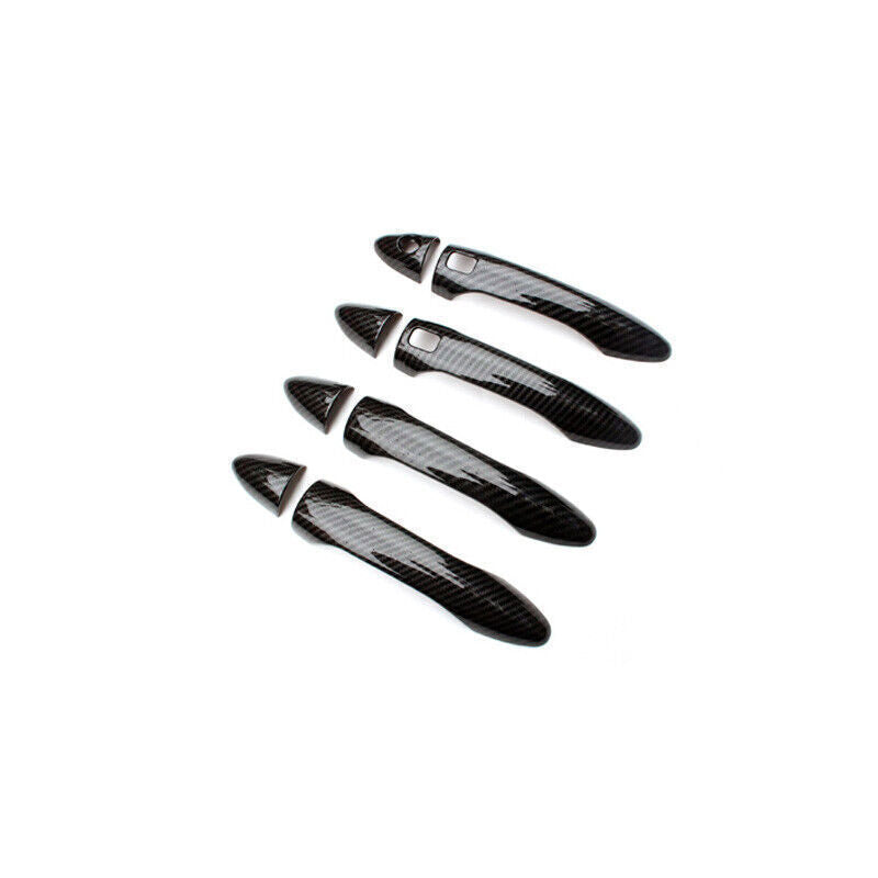 for Kia Forte K3 2014-18 Carbon Fiber Look Exterior Side for Smart Door Handle Trim
