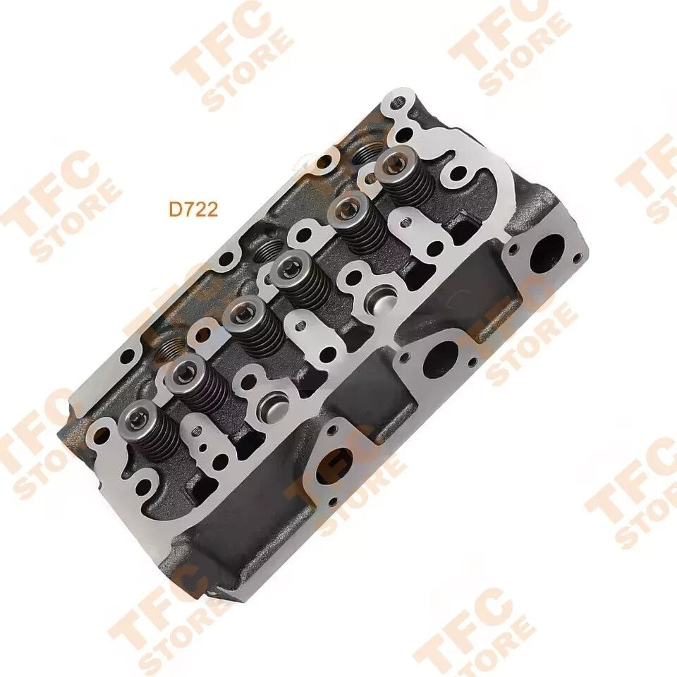 New D722 Cylinder Head Assy With Valves For Kubota Excavator