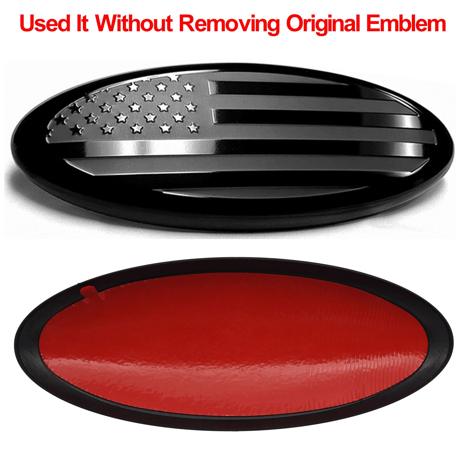 9-inch American flag oval badge for F150, , F-350 front grille and tailgate - n