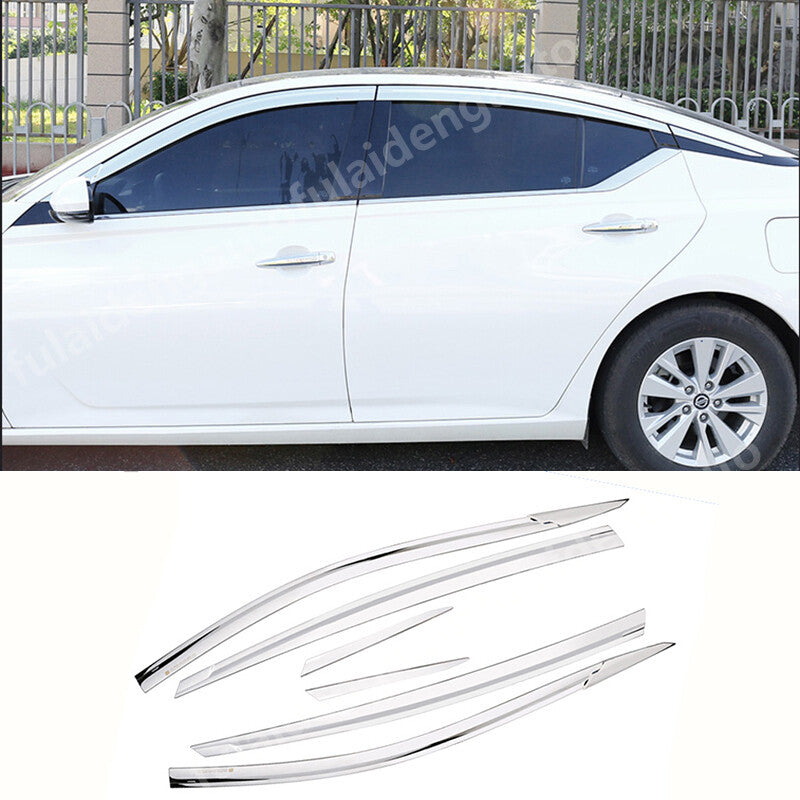 for Nissan Altima 2019-24 acrylic Chrome Window Visor Vent Shades Sun Rain Guard